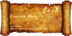 Csernok Márk névjegykártya